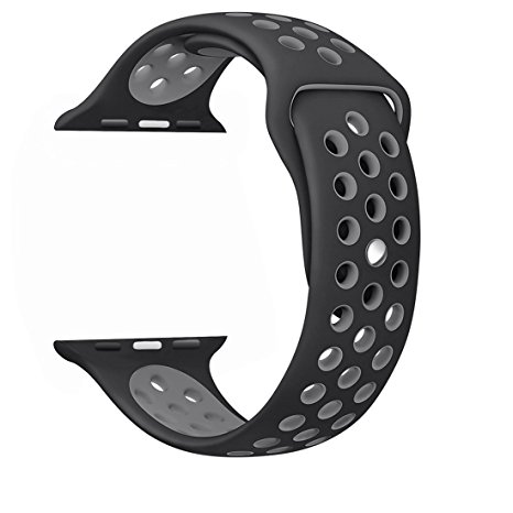 For Apple Watch Nike Band Sports Soft Silicone Replacement Band For Apple Watch Series 3,Series 2,Series 1,Nike  ,Sport,Edition,M/S Size