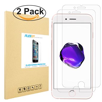 iPhone 7 Plus Screen Protector, PLESON® [2-Pack] [3D Touch Compatible] iPhone 7 Plus Tempered Glass Screen Protector [0.2mm] HD Clear Bubble-Free Screen Protector for iPhone 7 Plus - Lifetime Warranty