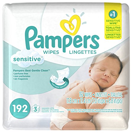 Pampers Sensitive Baby Wipes - Unscented - 192 ct