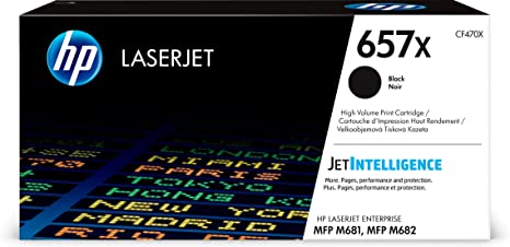 HP 657X Black High-yield Toner Cartridge | Works with HP Color LaserJet Enterprise MFP M681, M682 Series | CF470X