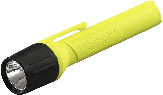 Streamlight 67101 2AA ProPolymer LED Alkaline Battery-Powered Flashlight, Yellow - 65 Lumens