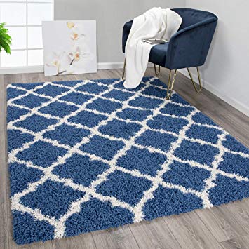 Ottomanson SHG2286-5X7 Rug, 5'3" x 7', Navy