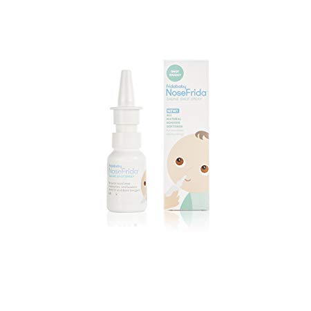 Saline Nasal Spray NoseFrida Saline Snot Spray by Fridababy. All-natural Sea Salt and Water formula moisturizes and cleans nasal passages