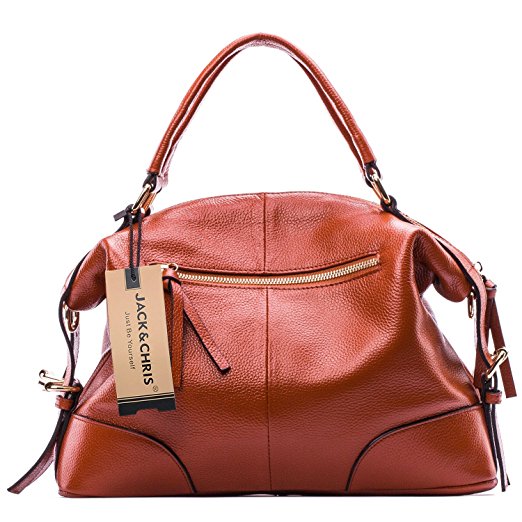 Jack&Chris®Ladies' Genuine Leather Tote Bag Handbag Shoulder Bag Large,SF1006-L