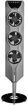 Ozeri 3x Tower Fan (44") with Passive Noise Reduction Technology Grey (2-Pack)