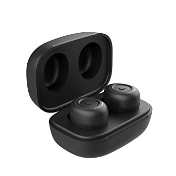 Portronics Harmonics Twins Mini, Small Size HD True Wireless Stereo Headphones, TWS Bluetooth 5.0 Wireless Earphones, Black