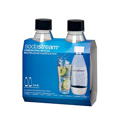 SodaStream 1748220010 5L Slim Black Carbonating Bottles Twin Pack.5-Liter