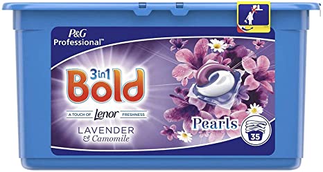 Bold 3-in-1 Pods with a Touch of Lenor Long Lasting Freshness, 35 Washes, Lavender and Camomile Washing Capsules