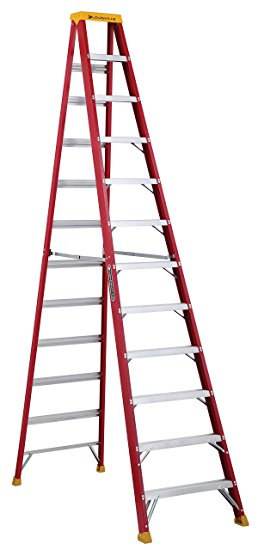 Louisville Ladder L-3016-12 Fiberglass Step Ladder, 12 Feet, 300 Pound Duty Rating