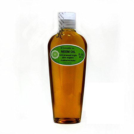Neem Oil Organic Pure Cold Pressed by Dr. Adorable 8 oz