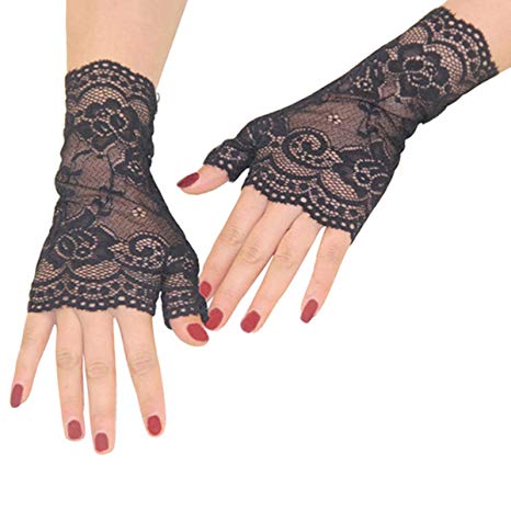 Panba 2019 Lace Gloves Women Wedding Tea Party Glove for Evening Sexy Prom Gloves