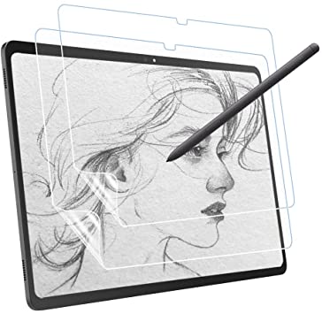 MoKo 2-Pack Like Paper Matte Screen Protector for Samsung Galaxy Tab S8  2022/Tab S7 FE/Tab S7  12.4", [Like Paper Film Writing for S-Pen] 5G Tablet Anti-Glare PET Film Case-Friendly Screen Protector