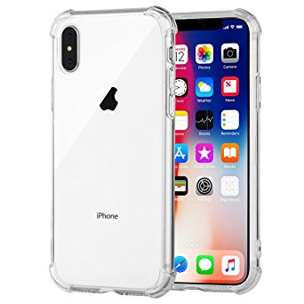 iPhone X Case,Findway Apple iPhone X TPU Bumper Anti-Scratch Premium Slim Protective Clear Case Back Cover for iPhone X 2017 Release