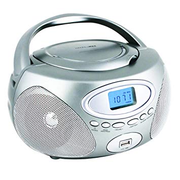 HANNLOMAX HX-311CD Portable CD/MP3 Boombox, PLL AM/FM Radio, USB Port for MP3 Playback, Aux-in, LCD Display, AC/DC Power Source