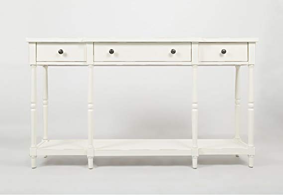 Jofran: , Stately Home, 60" Console, 60"W X 14"D X 34"H, Antique White Finish, (Set of 1)