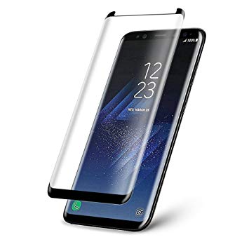 Frazil Full Coverage Edge-to-Edge 5D Tempered Glass Screen Protector for Samsung Galaxy S8  Plus (Black) [Slightly Smaller]