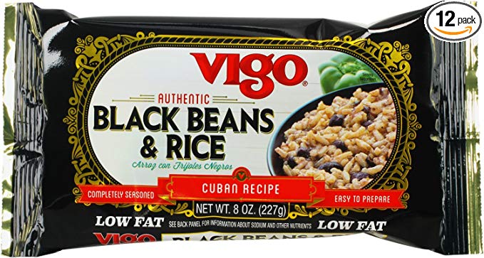 Vigo Black Beans and Rice, 8-Ounce Pouches (Pack of 12)