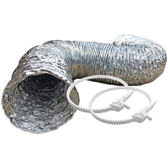 Builder's Best 110673 Silver Duct Dryer Transition Duct Kit, 4 x 8', Silver