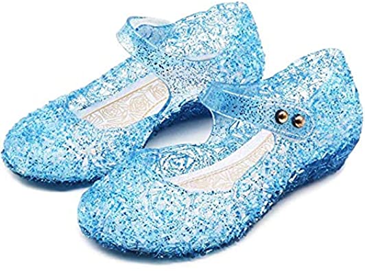 TANDEFLY Princess Girls Sandals Jelly Shoes Mary Jane for Toddler Kids Dance Party Cosplay