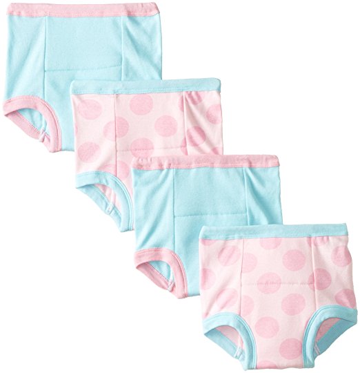 Gerber Baby and Toddler Girls' 4 Pack Training Pants