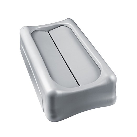 Rubbermaid Commercial Slim Jim Swing Lid , Gray (FG267360GRAY)