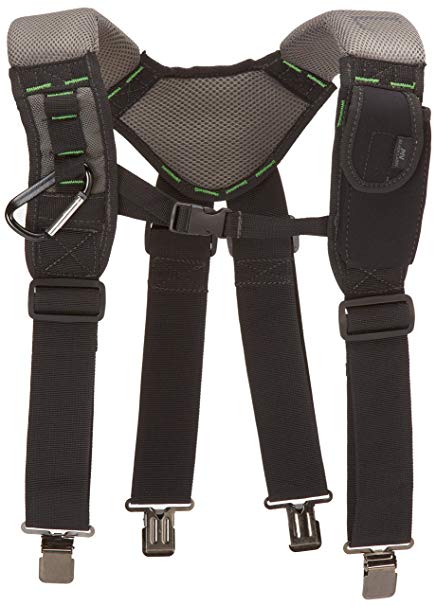 McGuire-Nicholas 30289 Bl- Load Bearing Gelfoam Suspenders For Added Back Support, Black