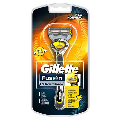 Gillette Fusion Proshield Men's Razor with Flexball Handle and Razor Blade Refill (1 Handle   1 Blade)