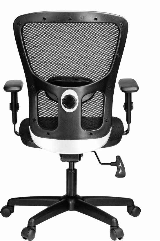 RC MID-Back MESH Executive Office Computer Push Back Adjustable revolving Chair for Home,Living Room,Office,Shop,Study,Student,Visitor,Desk Counter with Comfortable armrest Black