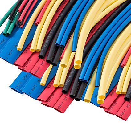 140PCS 8Inch Heat Shrink Tubing 2:1, Electrical Cable Wire Wrap Assorted Electric Insulation Tube Kit