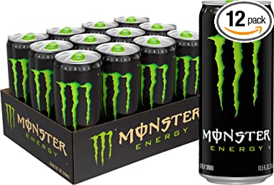 Monster Energy Drink, Green Original, 10.5 Ounce (Pack of 12)