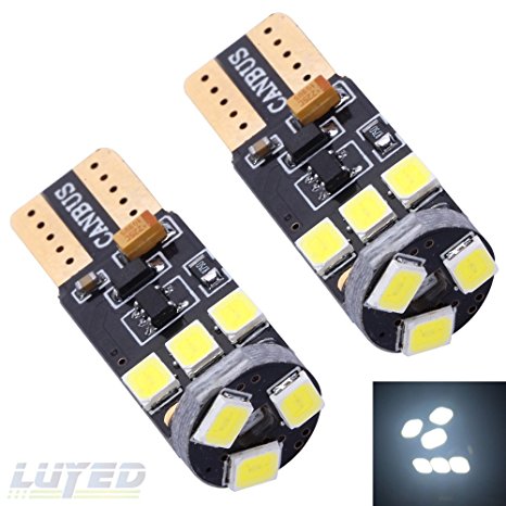 LUYED 2 X 544 Lumens Extremely Bright High Power 2835 9-EX Chipsets Canbus W5W 194 168 2825 Led Bulbs,Xenon White