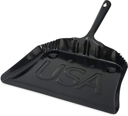 Carlisle 3623603 Flo-Pac Steel Metal Dustpan, 12" Length, Black