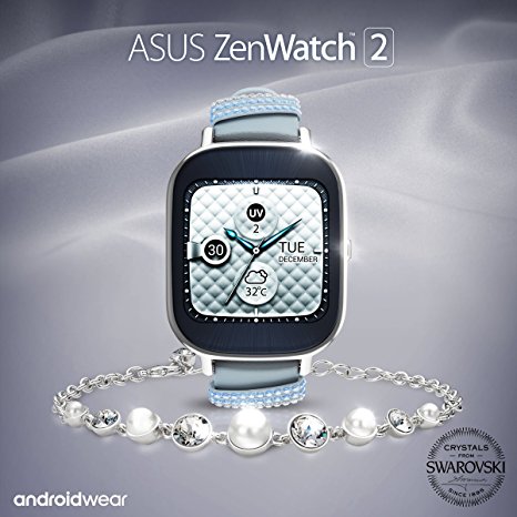 ASUS ZenWatch 2 WI502Q-SL-SW-Q 1.45-inch AMOLED Smart Watch with Swarovski crystal bracelet – Swarovski Special Edition