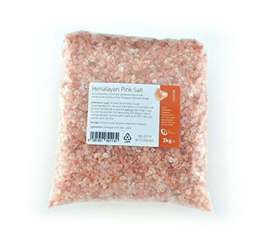 Himalayan Pink Salt Coarse Grade 2kg - Natural & Unrefined Pink Salt from the Himalayas
