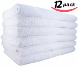 Utopia Super Soft Cotton Bath Towels Easy Care Ringspun Cotton for Maximum Softness and Absorbency 12-Pack - White 22x 44