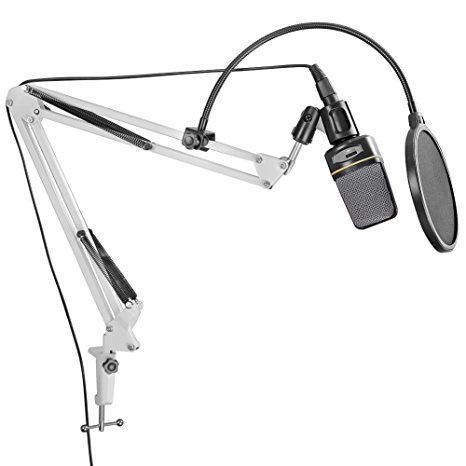 DragonPad USA Microphone Suspension Boom Scissor Arm Stand