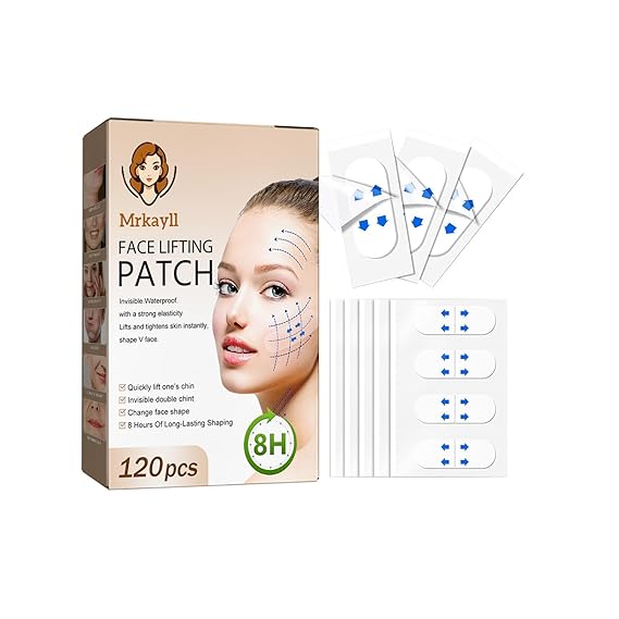 120Pcs Face Lift Tape, 2024 Upgrade Stretchable Face Tape Lifting Invisible - 8 Hours Lasting, Facelift Tape for Face Invisible, Invisible Face Lifter Tape - Instant Face Lift and Shape V Face