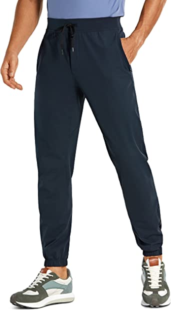 CRZ YOGA Mens 4-Way Stretch Golf Joggers with Pockets 30"/32" - Work Sweatpants Track Gym Athletic Workout Hiking Pants