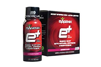 Isagenix EShot E  Healthy Energy Shot with Natural Caffeine   Adaptogens,6 Pack(No Original Packaging) (Raspberry)