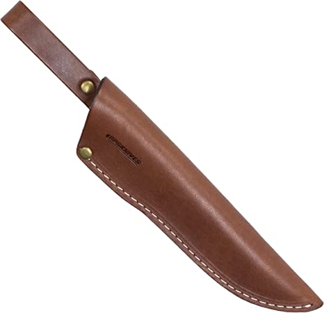 BPS Knives Genuine Leather Sheath for Fixed Blade Knife Outdoor Hunting Bushcraft Camping Fixed Blade Knives - Leather Case with Dangler - Vertical Belt or Strap Carrying