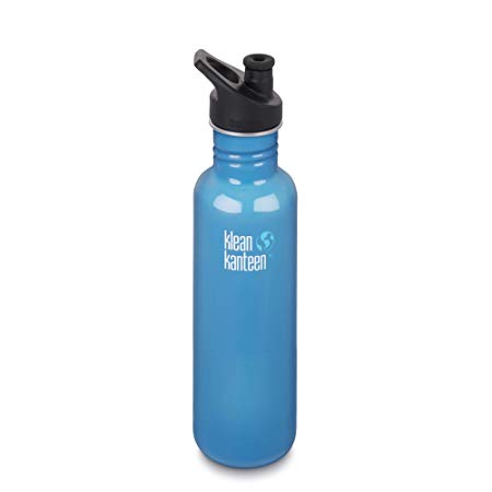 Klean Kanteen Classic Single Wall Stainless Steel Bottle With Leak Resistant Sport Cap 3.0