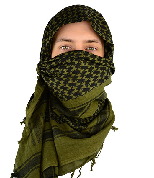 Mato & Hash Military Shemagh Tactical Desert 100% Cotton Keffiyeh Scarf Wrap