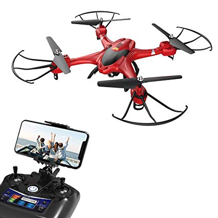 Holy Stone HS200 FPV RC Drone with HD WiFi Camera Live Feed 2.4GHz 4CH 6-Axis Gyro Quadcopter with Altitude Hold, Gravity Sensor and Headless Mode RTF Helicopter