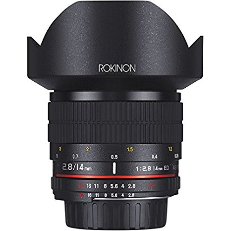 Rokinon AE14M-C 14mm f/2.8-22 Ultra Wide Angle Lens with Built-In AE Chip for Canon EF Digital SLR