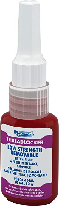 MG Chemicals Low Strength Removable Threadlocker Adhesive, 10 ml Bottle