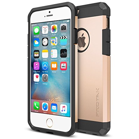 iPhone 6S Case , Trianium [Protak Series] Premium Protective iPhone 6 Case Cover [Champagne Gold] Dual Layer   Shock-Absorbing Hard Bumper Cases for Apple iPhone 6 / iPhone 6S Lifetime Warranty]