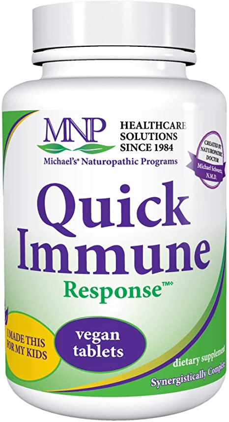 Michael's Naturopathic Programs Quick Immune Support - 60 Vegan Tablets - Immune System Support Supplement with Vitamin A, Vitamin C & Zinc - Gluten Free, Kosher - 20 Servings