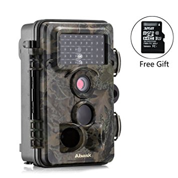 Trail Camera, Papake 1080P HD Wildlife Camera 12 MP Surveillance Camera with 3 Zone Infrared Sensor, IP66 Waterproof, Time Lapse 65ft 120°Wide Angle Night Vision with 42pcs IR LED