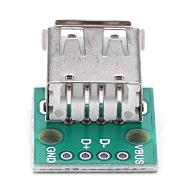 10Pcs USB Type A Female Breakout Board, 2.54mm Pitch Adapter Connector DIP Socket Breakout Board for Power Supply, 4 Pins Pinboard Mini Breakout Board