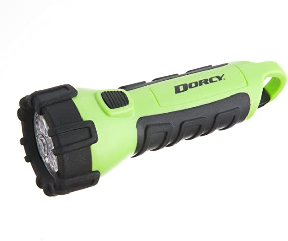 Dorcy 55 Lumen Floating Waterproof LED Flashlight with Carabineer Clip Dorcy, Neon Green (41-2513)